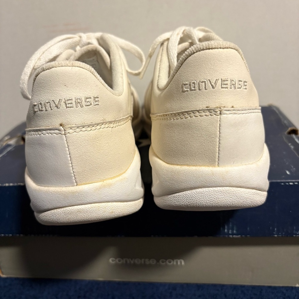 Vintage Y2K 90’s Converse White Leather Cardinal Ox 5J776 Women’s 10.5 Sneakers - Picture 3 of 8
